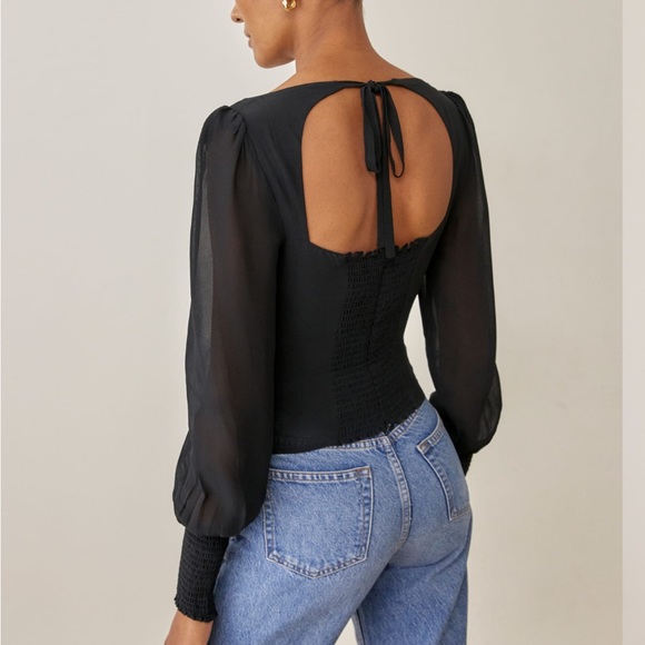 Reformation Michel Top Blouse - open back - Picture 4 of 5